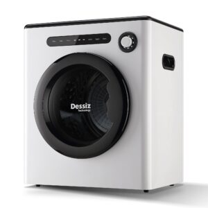 dessiz digital control compact laundry dryer - 10lbs capacity, portable clothes dryer machine for small spaces, rvs and apartments - quiet, sturdy and easy to use - supplemental dryer for existing laundry machines - drying excellence guaranteed