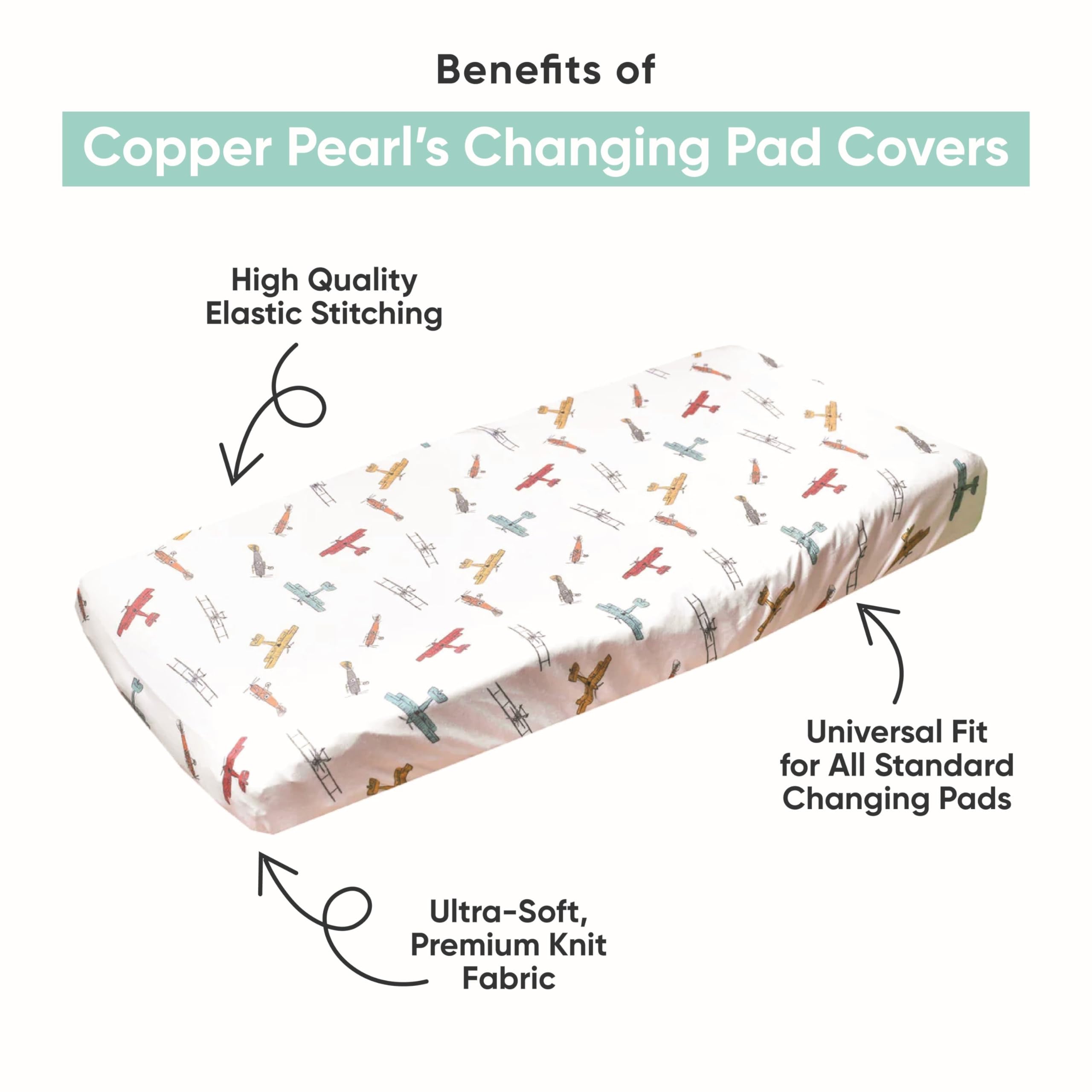 Copper Pearl Premium Knit Diaper Changing Pad Cover"Sandy"