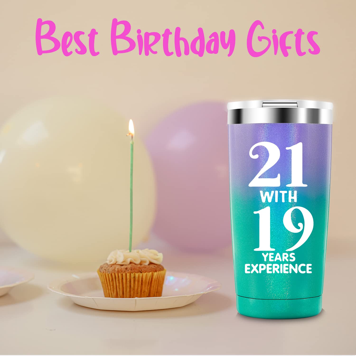 HIPOODAN 40th Birthday Gifts for Women, 40 Birthday Decoration,Gifts For Women Turning 40, 40 Years Old Birthday Gifts for Her, Mom, Wife, Sister, Friends 20oz Tumbler