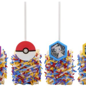 DecoPac Pokémon I Choose You Rings, Cupcake Decorations With Pikachu, Eevee, Mew, and Poké Ball, Multicolored Food Safe Cake Toppers – 24 Pack