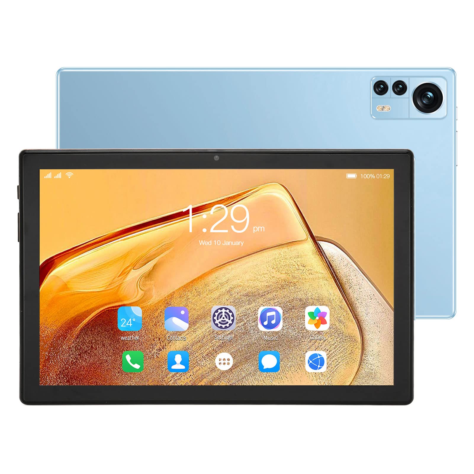 Tablet 10 Inches, Android11 Tablet PC with IPS Large Screen, Octa Core 6GB + 256GB Dual SIM 4G Call Tablet Computer, 5G WiFi GPS 7000mah, Dual Card Slot, Battery Life (US Plug)