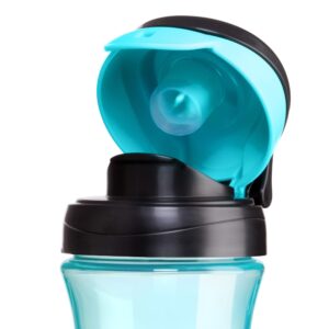 Chicco 12oz. My Tumbler Open Rim Water Bottle with Free-Flow Spout | Spill Proof when Lid is Closed | Flip-Up Carry Handle | Top-Rack Dishwasher Safe | Easy to Hold Toddler Cup | Teal | 2+ Years