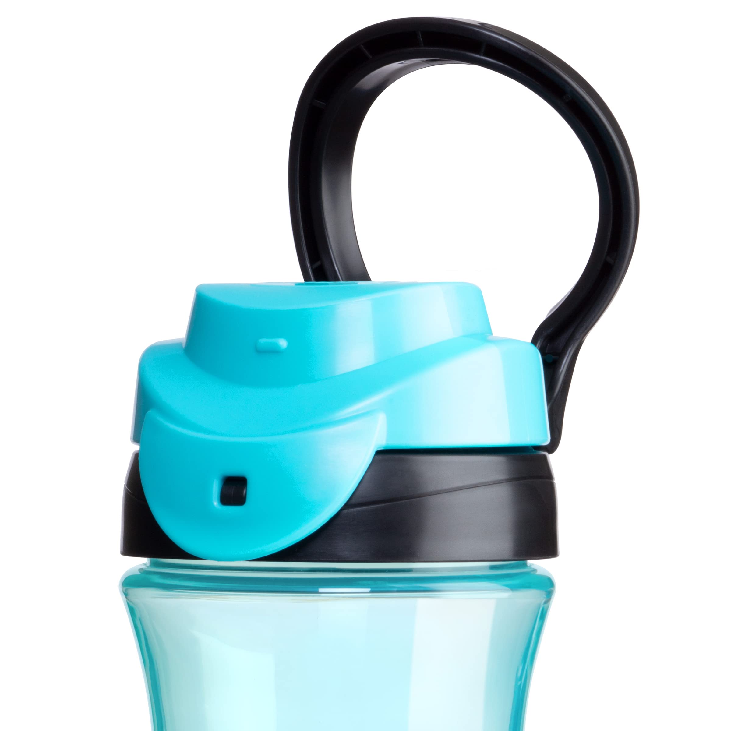 Chicco 12oz. My Tumbler Open Rim Water Bottle with Free-Flow Spout | Spill Proof when Lid is Closed | Flip-Up Carry Handle | Top-Rack Dishwasher Safe | Easy to Hold Toddler Cup | Teal | 2+ Years