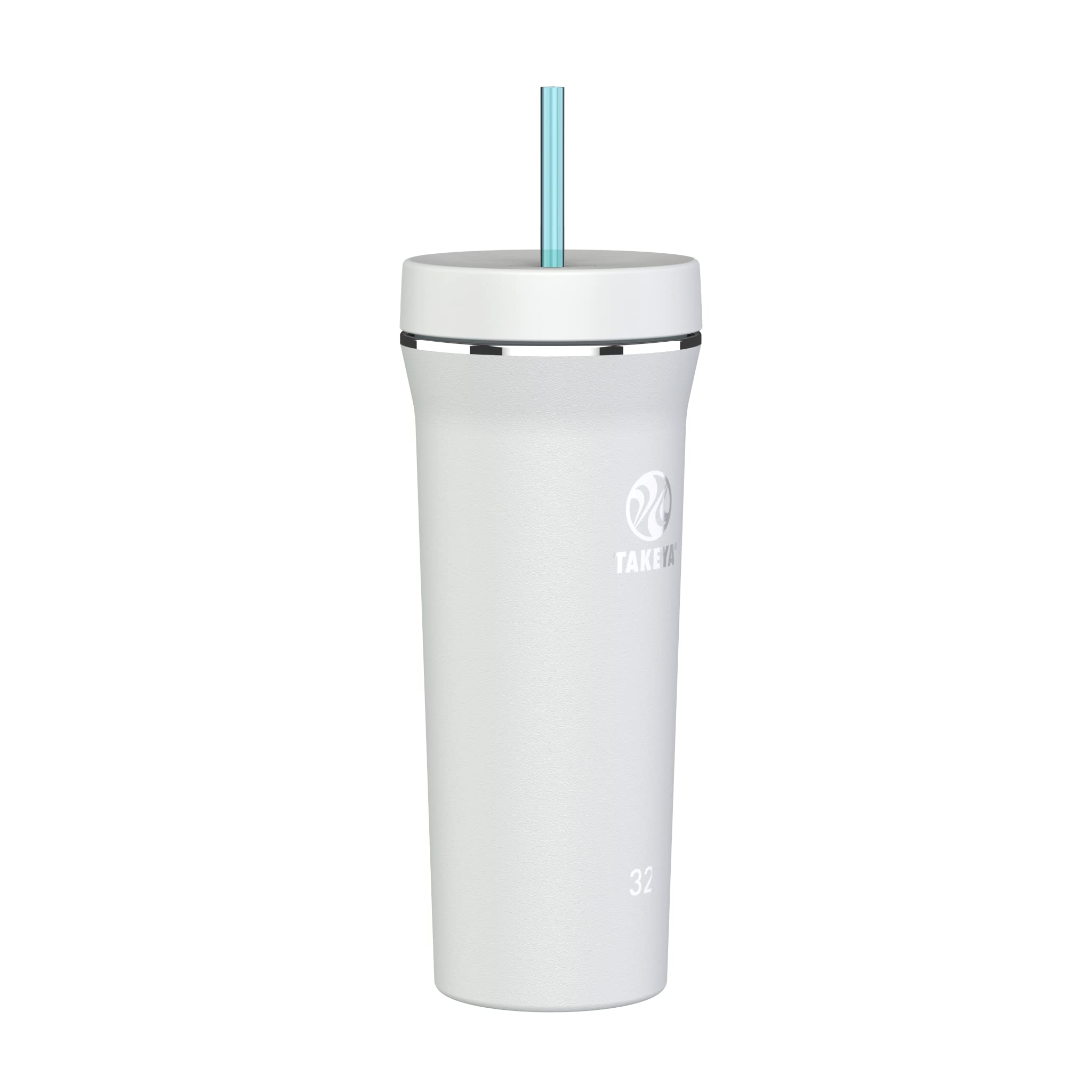 Takeya 32 oz Stainless Steel Insulated Tumbler with Straw Lid, Premium Quality, Sweatproof, Frost