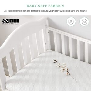 Breathable Mini Crib Waterproof Mattress Protector Pad- Hypoallergenic - Noiseless - Washable- Breath Easy, Babies and Toddlers, Lab Tested - Mini Crib Size 24"X38" by Slumberfy