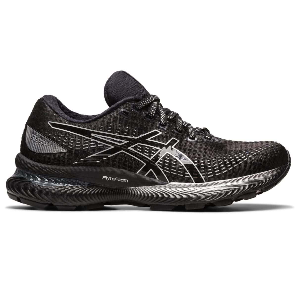 ASICS Women's Gel-SAIUN Running Shoes, 8.5, Black/Pure Silver