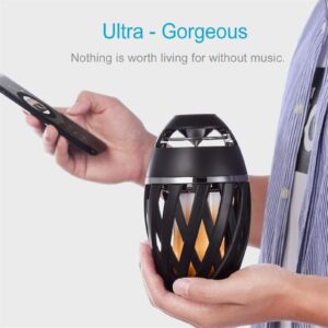 LED Flame Speaker Lamp, Unique Men Gifts Torch Atmosphere Outdoor Echo Portable Stereo Bluetooth Speakers with HD Audio and Enhanced Bass Night Light BT 5.0 for iPhone Android Electronics For Men