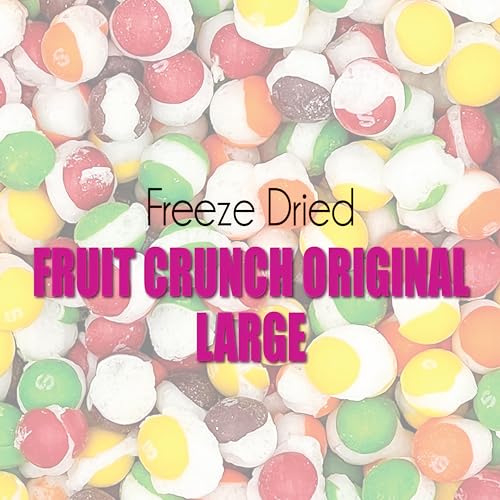 Fruit Crunch Original Candy Freeze Dried 16 oz 1 pound - Assortment Strawberry, Orange, Lemon, Grape, Lime Flavors Large 1lb Big Bag Pouch - Ideal Gift Snack 16oz