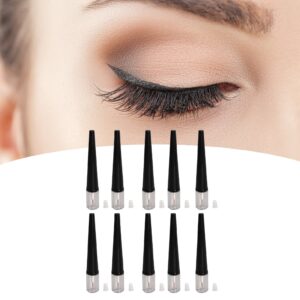 Liquid Bottle, 10pcs Eyelash Growth Liquid Bottle, Refillable Transparent Empty Eyeliner Tubes with Black Cover for Cosmetic 5ml