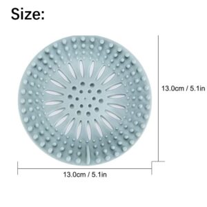 Drain Hair Catcher, Durable Silicone Hair Stopper for Shower Drain Cover Bathroom Tub, Drain Strainer to Catch Hair Easy to Install and Clean Suit for Bathtub Kitchen Sink Shower Floor (4Pcs)