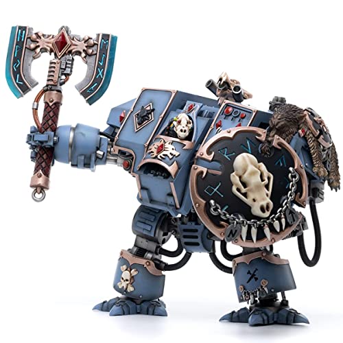 Joytoy Warhammer 40K 1/18 Action Figures Joy Toy Mecha Figure Model Space Wolves Space Marines Space Wolves Venerable Dreadnought Brother Hvor