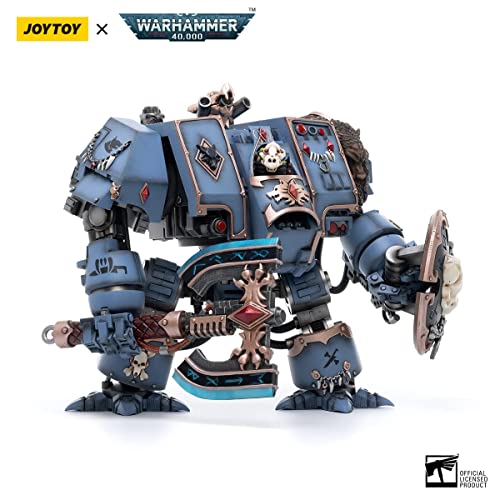 Joytoy Warhammer 40K 1/18 Action Figures Joy Toy Mecha Figure Model Space Wolves Space Marines Space Wolves Venerable Dreadnought Brother Hvor