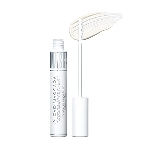 WALULAN Eyelash Lash Primer Waterproof and Sweatproof Natural Lash Defining Mascara White Volume and Length Clear Primer Mascara