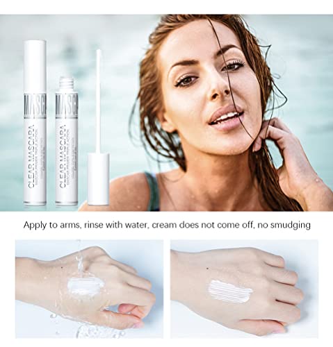 WALULAN Eyelash Lash Primer Waterproof and Sweatproof Natural Lash Defining Mascara White Volume and Length Clear Primer Mascara