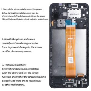 for Samsung Galaxy A12 SM-A125U/A125F/A127DL Display Digitizer Screen Replacement Kit with Frame and Repair Tool