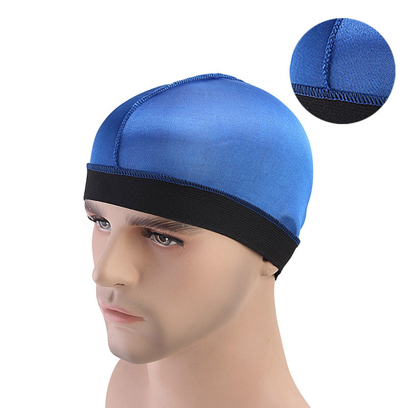 Yemita Wave Cap, Silky Stocking Wave Cap for Men, Silk Durag Good Compression Cap for Waves 3Pcs Black