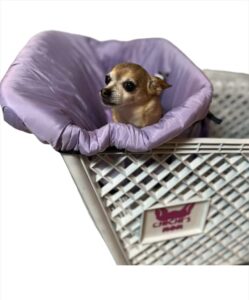 chichi's mom shopping cart cover for dogs/pets (lilac)