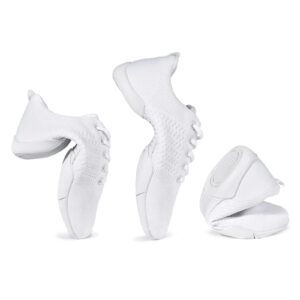 ZVC Cheer Shoes Girls White Cheerleading Shoes for Women Cheer Sneakers Youth Kids