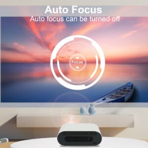 Auto Focus FHD 1080P/4K Smart Projector 700ANSI & 15000 lumens, BT5.0, Android 10 LED Home Movie Projectors, Built-in Certified TV Box Support 8000+ Apps, Compatible with Stick/iPhone/Laptop