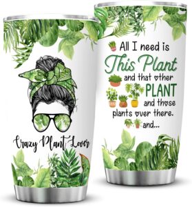 delsakhula plant lady gifts for plant lovers women travel tumbler and plants lover coffee cup gardening gifts for insulated stainless steel travel tumbler with lid 20 oz