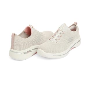 Skechers Go Walk Arch Fit - Crystal Waves Taupe/Pink 9 B (M)