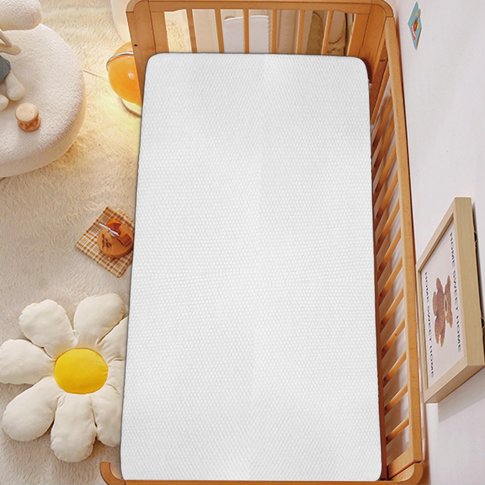 YENING Baby Standard Crib Mattress Pad Full Size Mattresses for Toddler Bed Breathable Memory Foam Infant Matress 52" x 27" x 2"