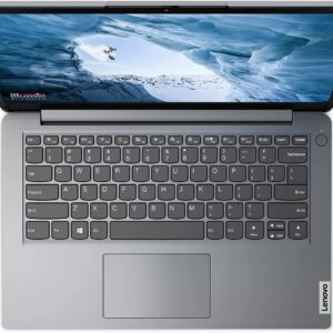 Lenovo IdeaPad 1i Laptop, 14.0" HD Display, Intel Pentium N5030, 4GB RAM 128GB eMMC Storage, Webcam, HDMI, WiFi, Bluetooth, Windows 11 Home in S Mode, Silver, Office 365 1 Year Included