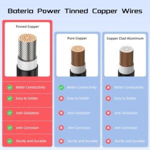 Bateria Power XT60 Extension Cable 10FT, XT60 Female to Male Connector Adapter, 12AWG Solar XT60 Extension Wire for Solar Panel RV to Portable Power Station Solar Generator RC Battery