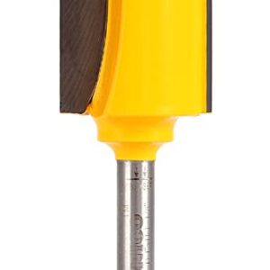 YONICO Straight Router Bits 1-Inch Diameter X 1-1/8-Inch Height 1/4-Inch Shank 14020q