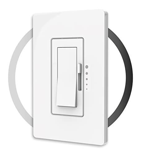 HitLights DimTech Smart Dimmer Switch for LED Lights, Controls DriveTech LED Dimmable Drivers Wirelessly, Works with Alexa and Google Home, Neutral Wire Required, Loads 700W, White Faceplate Included