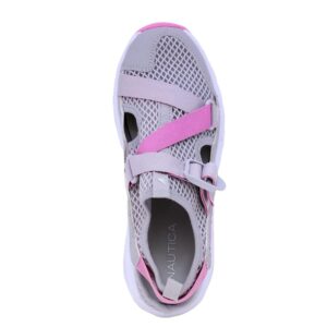 Nautica Womens Water Shoes Jogging Quick Dry Pool Sports Sneaker-Aslin-Grey Pink-6