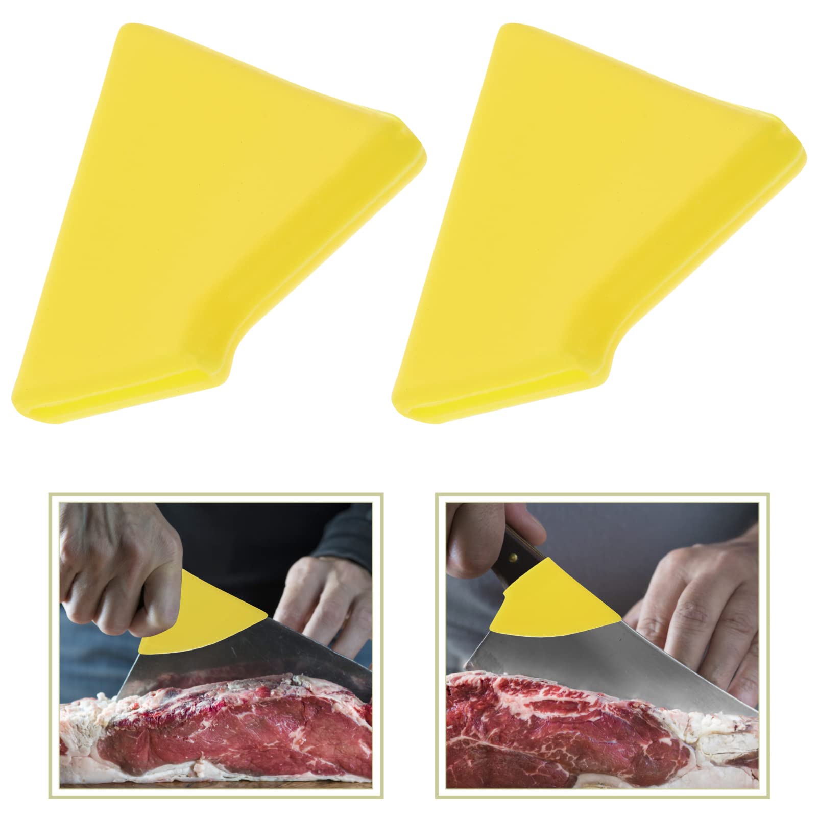 CALLARON 2pcs Silicone Knife Guards Blade Finger Hand Guards Universal Blade Cover Sleeve Kitchen Anti-cutting Finger Protectors for Home Restaurant Chef and Kitchen