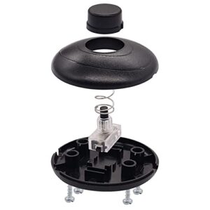 weideer 2Pcs Floor Foot Switch Round Inline Foot Pedal Lamp Switch AC 100-250V Step-on-Button Switch for Floor Lamp LED Light On-Off Control K-071