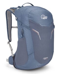 lowe alpine airzone active backpack for day hiking and outdoors, airzone active 22 liter, orion blue