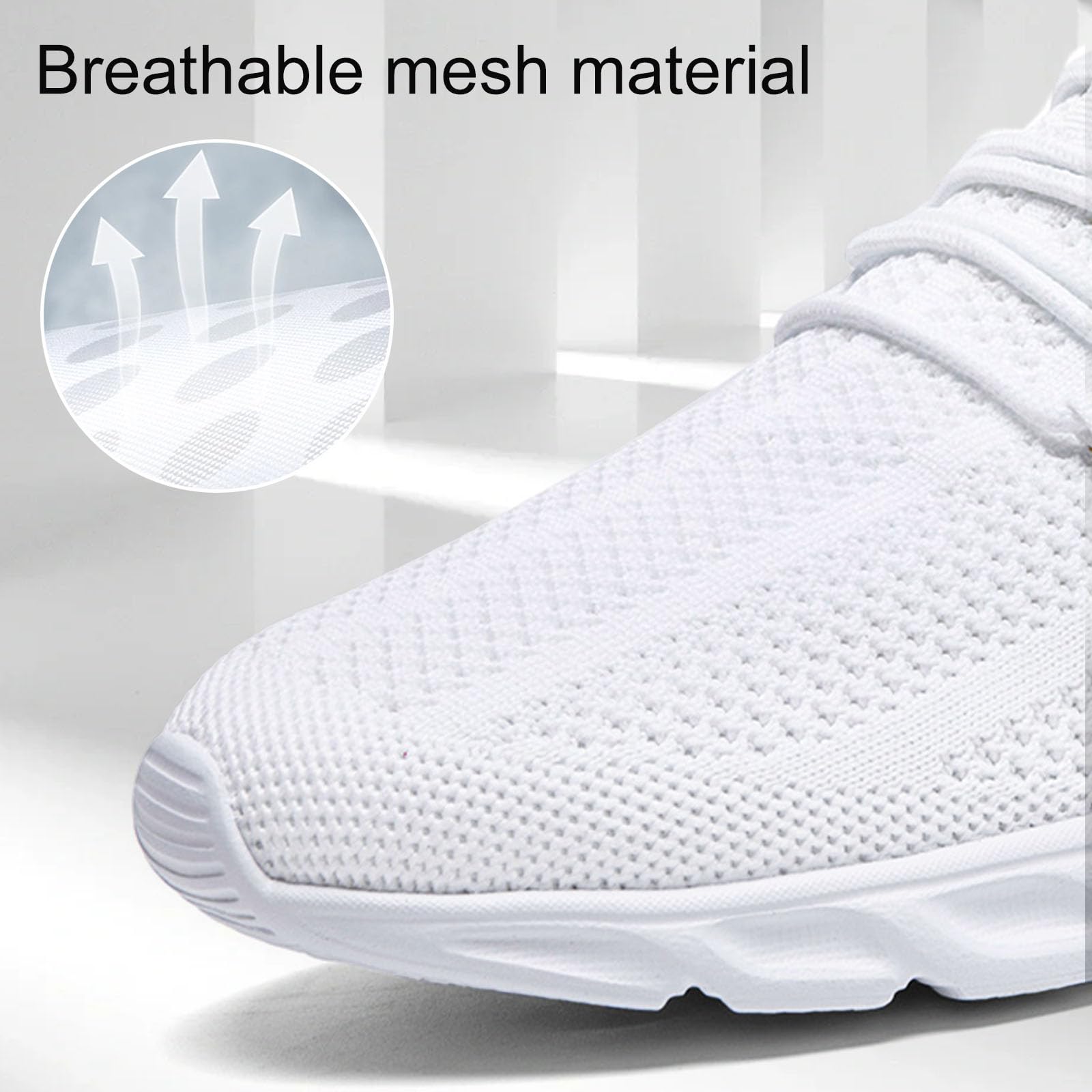 WCIDFY Womens Tennis Shoes Running Shoes Sneakers Breathable Gym Workout Nurse Shoes White Women Size 9