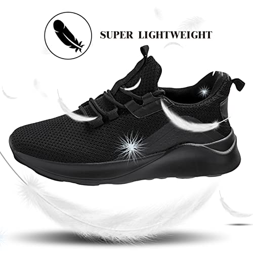 WCIDFY Womens Running Shoes Tennis Sneakers Lightweight Sports Workout Sneakers Black Womens Size 7