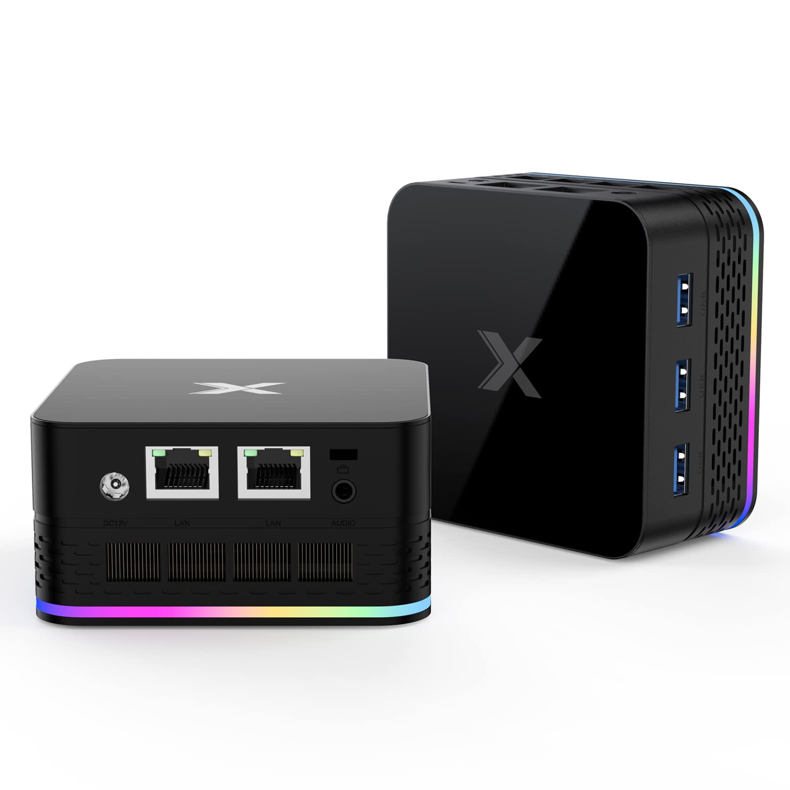 Mini PC with 11th Gen 4 Core Intel Celeron N5105 (up to 2.90GHz), 8GB DDR4 256GB SSD Micro Desktop Computer, 2.4G/5G Dual WiFi Bluetooth4.2 Dual Ethernet Ports