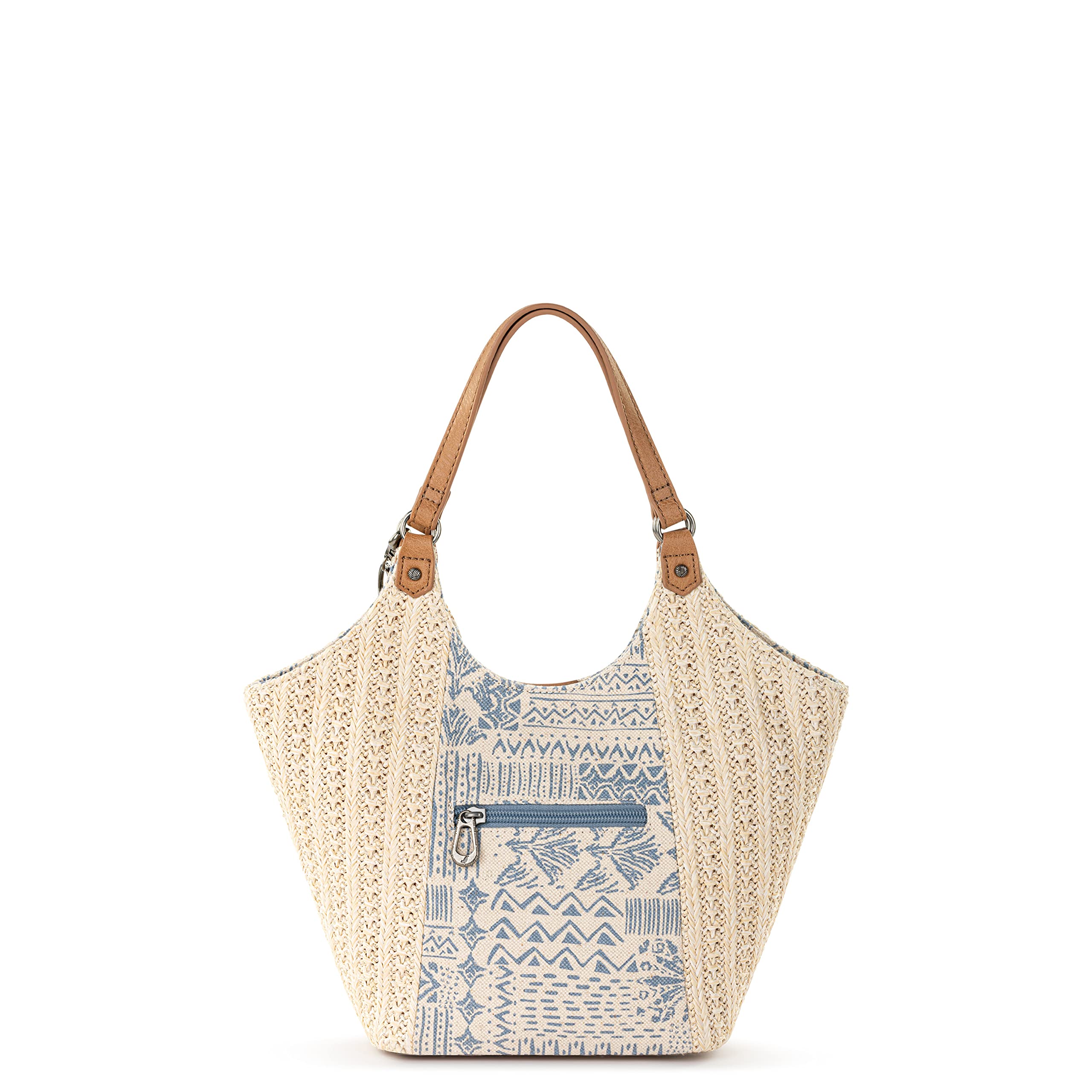 Sakroots Roma Straw Small Shopper, Lake Tribal Beauti