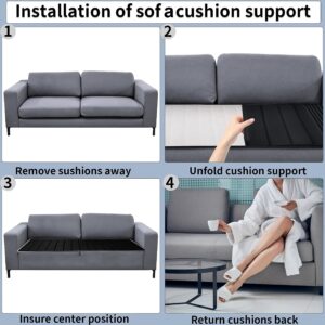 LEMATEEK Couch Cushion Support Board for Sagging Seat- Foldable Couch Supports for Sagging Cushions, Sofa Cushion Support for Sagging Couch, Couch Support to Repair Sagging Sofa 20"x67"