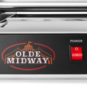 Olde Midway Electric 24 Hot Dog 9 Roller Grill Cooker Machine 1200-Watt - Commercial Grade