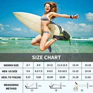 Fires Water Shoes for Womens Mens Quick-Dry Barefoot Aqua Socks for Beach Swim Surf Breathable Hiking Water Shoes Slip-on Lightweight Durable Pool Lake Shoes blueboho 7.5-8.5 Women/6-7 Men