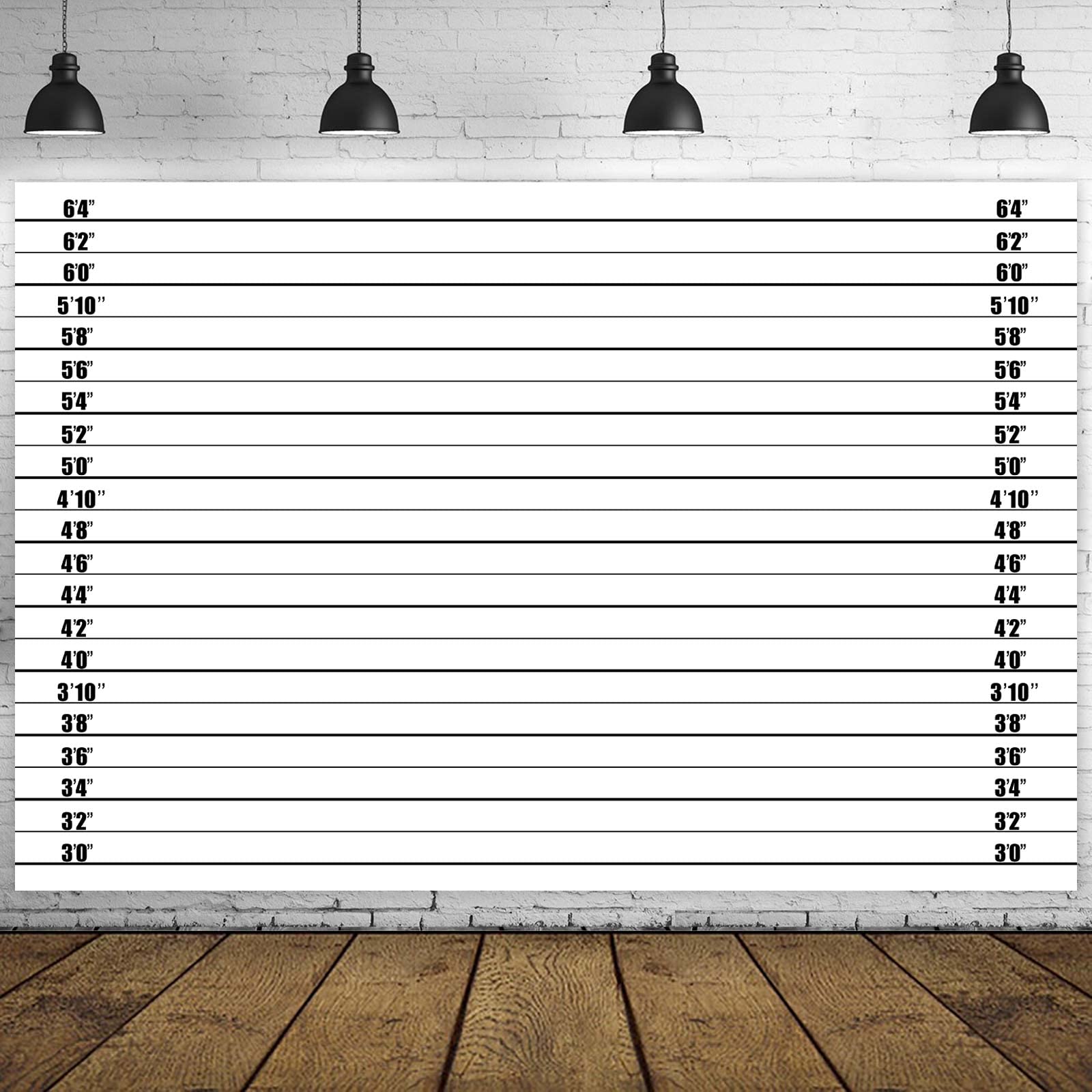 Mugshot Police Lineup Height Charts Banner Accurate Measurements Theme Decor for Girls Bridal Shower Birthday Party Wedding Bachelorette Party Supplies Night Out Party Decorations Backdrop Background