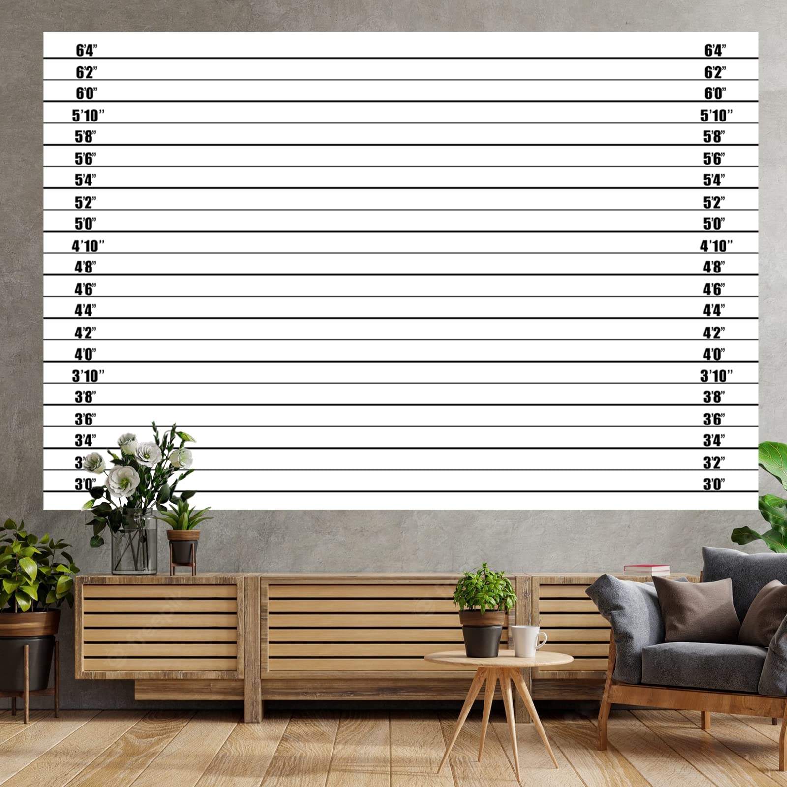 Mugshot Police Lineup Height Charts Banner Accurate Measurements Theme Decor for Girls Bridal Shower Birthday Party Wedding Bachelorette Party Supplies Night Out Party Decorations Backdrop Background