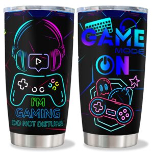 gamer gifts, gifts for gamers, cool gamer gifts for men teen boys boyfriend, gaming gifts, gamer gift ideas, video game gifts, gamer girl gifts, gifts for game lovers stainless steel tumbler 20oz 1pc