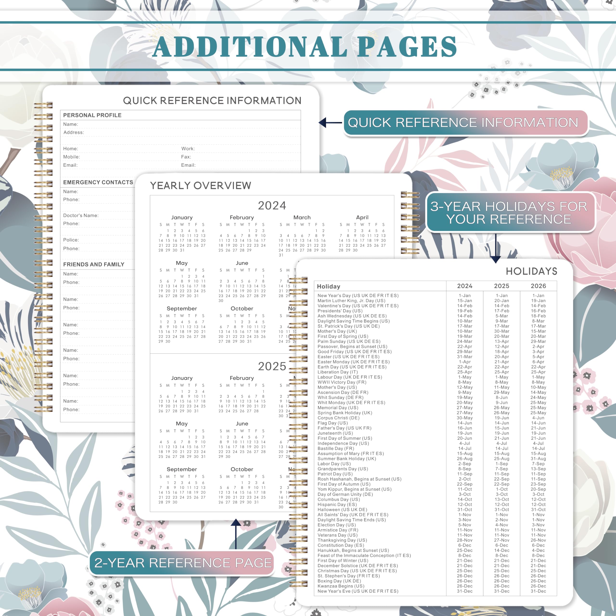 2024-2025 Planner - JUL 2024 - JUN 2025, Academic Planner 2024-2025, 2024-2025 Planner Weekly and Monthly with Tabs, 8" x 10", Perfect Daily Organizer