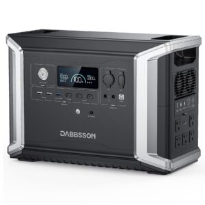 dabbsson portable power station dbs2300, 2330wh ev semi-solid state lifepo4 home battery backup, max 8330wh, 5×2200w ac outlets, solar generator for camping, home backup, emergency, rv