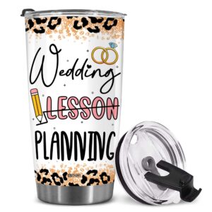 bechusky teacher wedding gifts - wedding lesson planning tumbler, engaged teacher tumbler, soon to be bride gifts, wedding planning gifts for bride mrs tumbler, wedding planning cup, engaged for her