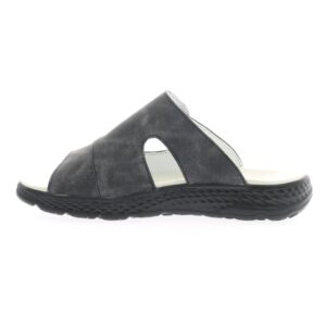 propét women's travelactiv sedona slide sandal, black, 9 x-wide