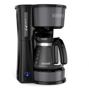 black+decker™ 4-in-1 5-cup* coffee station coffeemaker, black stainless steel