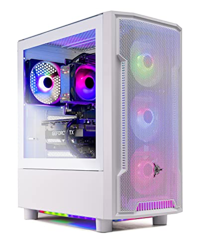 Skytech Gaming Archangel Gaming PC Desktop – AMD Ryzen 7 5700X 3.4 GHz, NVIDIA RTX 3060, 1TB NVME SSD, 16GB DDR4 RAM 3200, 600W Gold PSU, 11AC Wi-Fi, Windows 11 Home 64-bit